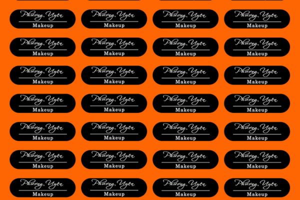 Mẫu sticker tên thợ makeup đẹp, chất lượng cao