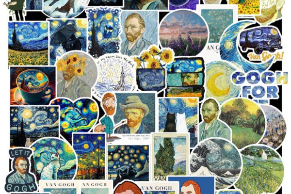 Bộ sticker tranh nghệ thuật đẹp, chất lượng