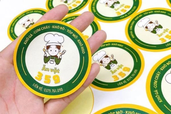 Mẫu tem nhãn cơm cháy đẹp, chất lượng cao