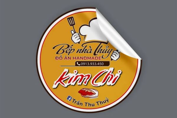 Mẫu tem nhãn kim chi đẹp, thiết kế theo yêu cầu