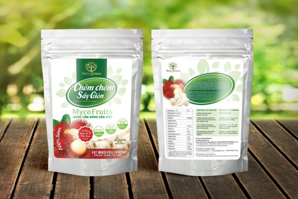 Mẫu tem nhãn trái cây sấy ấn tượng