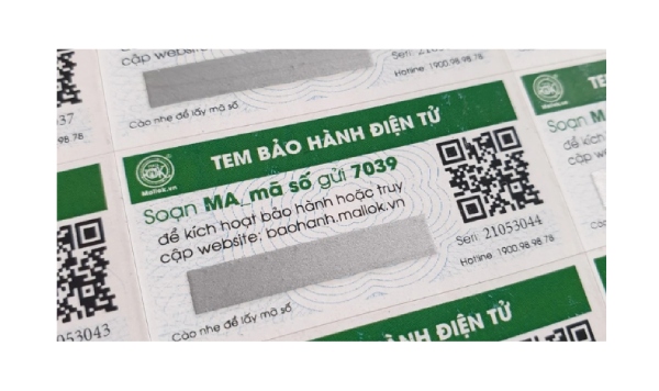 In Hoa Long nhận thiết kế và in ấn mẫu tem phủ cào bảo hành