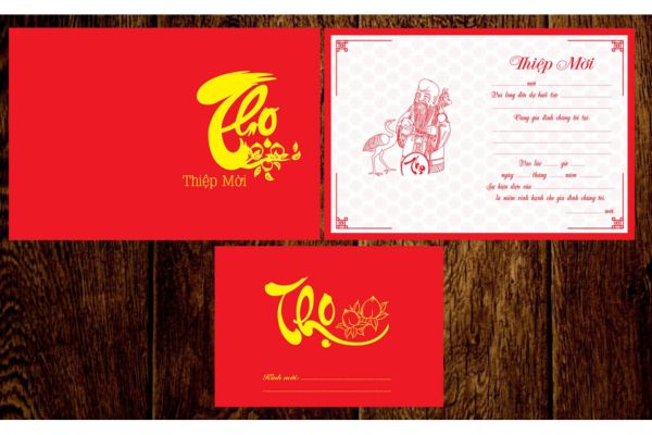 Mẫu thiệp mời mừng thọ chất lượng cao