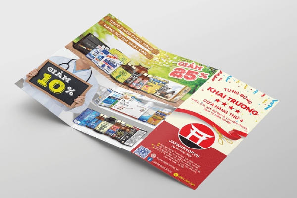 In Hoa Long nhận thiết kế và in ấn mẫu tờ rơi gấp ziczac theo yêu cầu