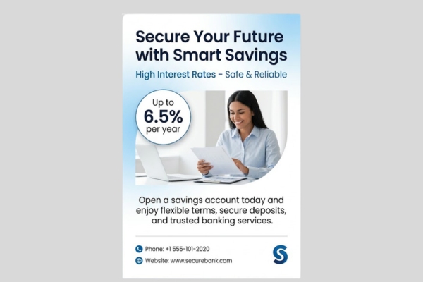 Mẫu tờ rơi gửi tiết kiệm in sắc nét