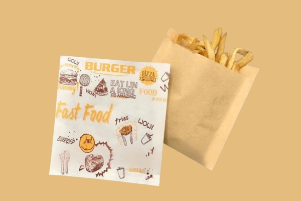 Mẫu túi giấy đựng khoai tây chiên đẹp mắt