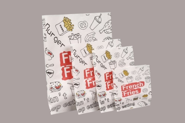 Mẫu túi giấy đựng khoai tây chiên Kraf