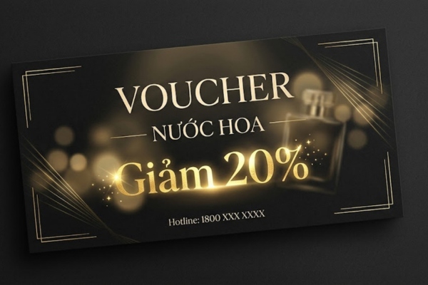 Mẫu voucher nước hoa cao cấp