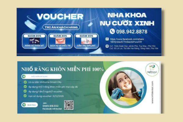 Mẫu voucher phòng khám đẹp, chất lượng cao