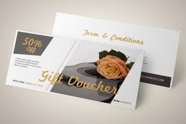 Mẫu voucher sang trọng ấn tượng