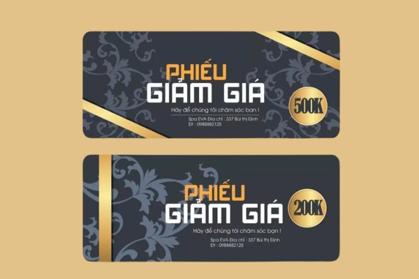 Mẫu voucher sang trọng đẹp mắt