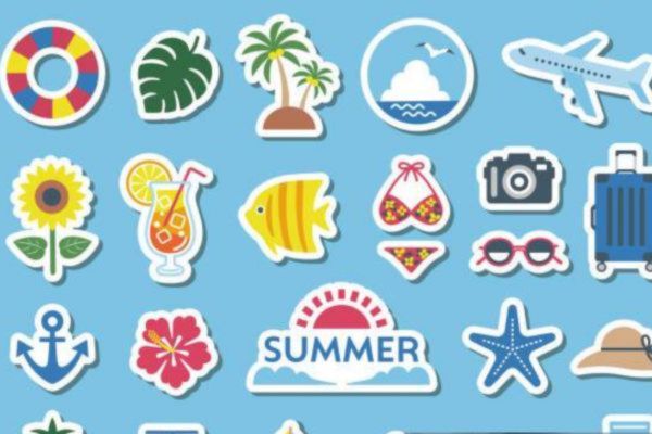 Bộ sticker mùa hè đẹp, chất lượng cao