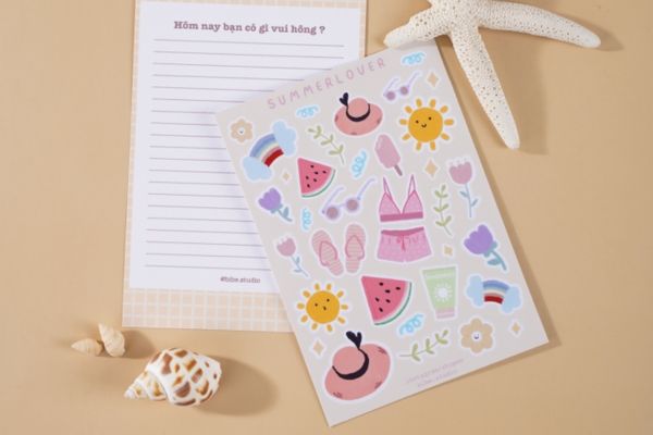 Bộ sticker mùa hè đẹp, chất lượng cao