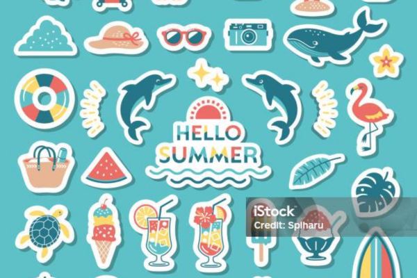 Bộ sticker mùa hè đẹp, chất lượng cao