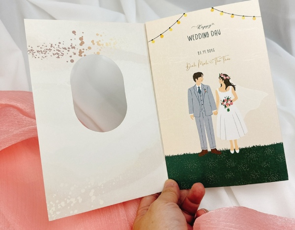 In Hoa Long nhận thiết kế và in ấn thiệp cưới phong cách hàn quốc đẹp