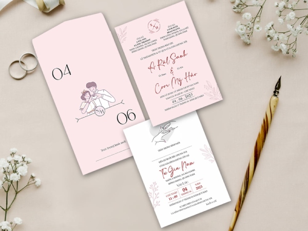 In Hoa Long nhận thiết kế và in ấn thiệp cưới phong cách hàn quốc giá rẻ
