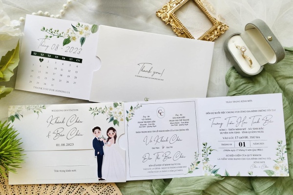 In Hoa Long nhận thiết kế và in ấn thiệp cưới phong cách hàn quốc theo yêu cầu