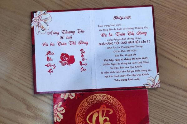 Mẫu thiệp mời mừng thọ chất lượng cao