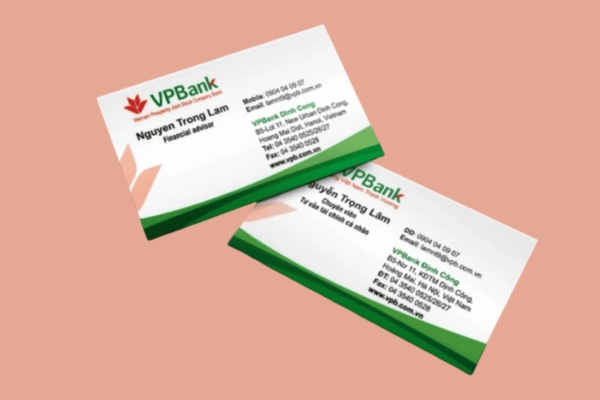 các mẫu card visit ngân hàng VPBank nổi bật