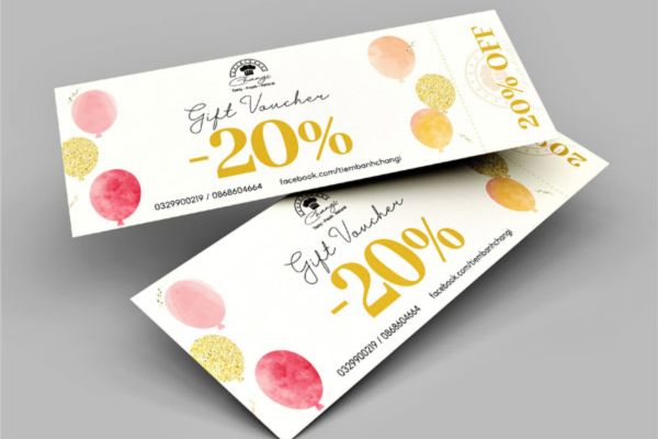 In voucher trung thu đẹp, thiết kế theo yêu cầu