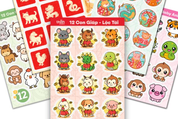35+ mẫu sticker 12 con giáp ngộ nghĩnh đậm cá tính