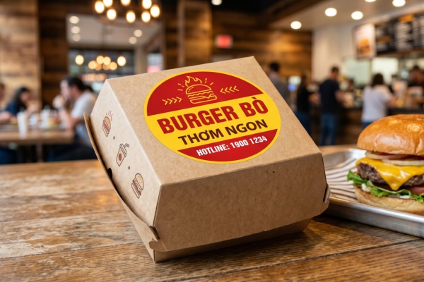29+ Mẫu tem nhãn hamburger đẹp mắt