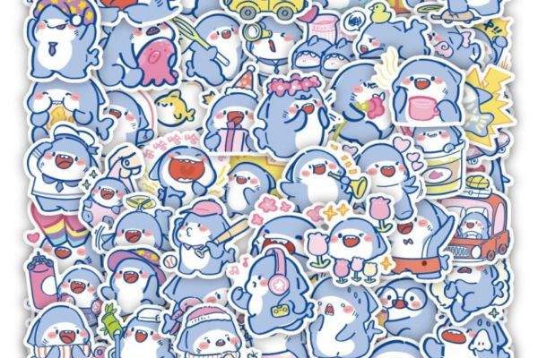 Bộ sticker cá mập đẹp, chất lượng cao