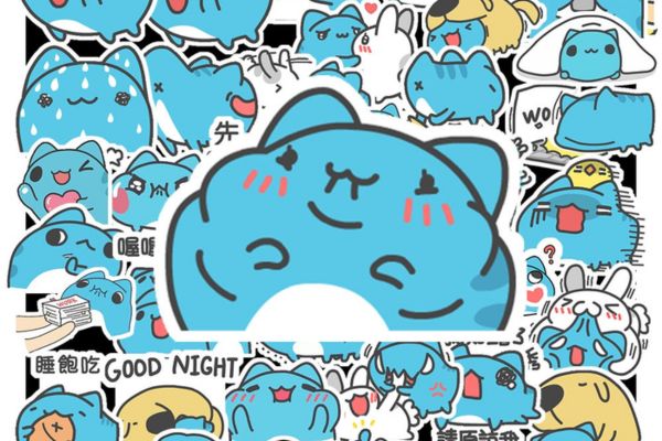 Bộ sticker capoo đẹp, thiết kế theo yêu cầu