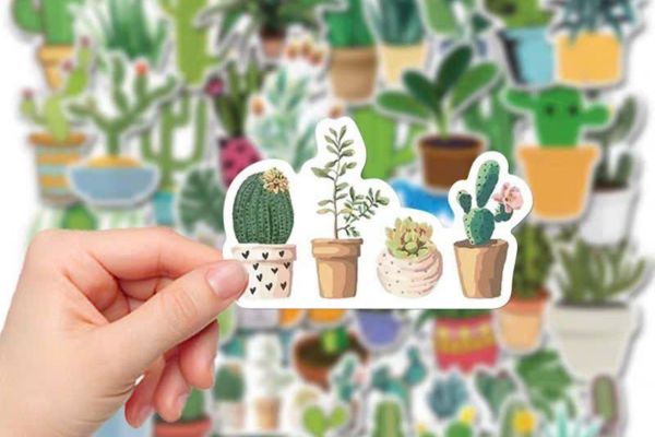 Bộ sticker cây cối đẹp, thiết kế theo yêu cầu
