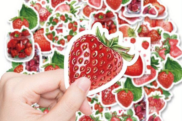 Bộ sticker dâu tây giá rẻ, mẫu đẹp tại Hà Nội