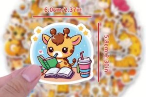 Bộ sticker hươu cao cổ đẹp, chất lượng cao
