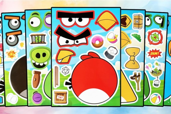 Bộ sticker angry bird decal giấy