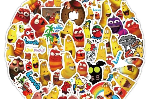 Bộ sticker ấu trùng đẹp, thiết kế theo yêu cầu