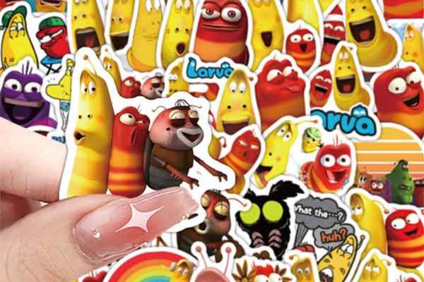 Bộ sticker ấu trùng đẹp, thiết kế theo yêu cầu