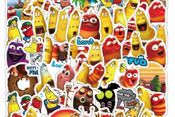 Bộ sticker ấu trùng đẹp, thiết kế theo yêu cầu