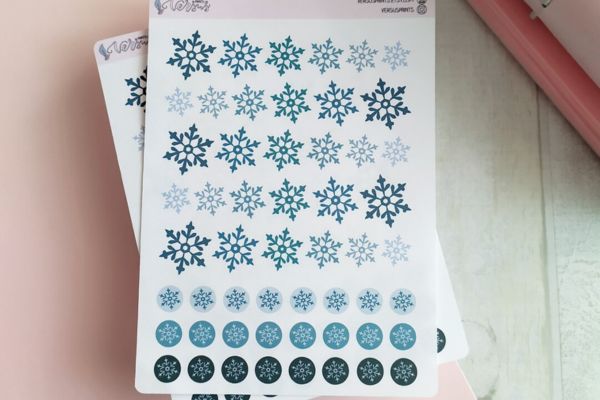 Bộ sticker bông tuyết đẹp, chất lượng cao