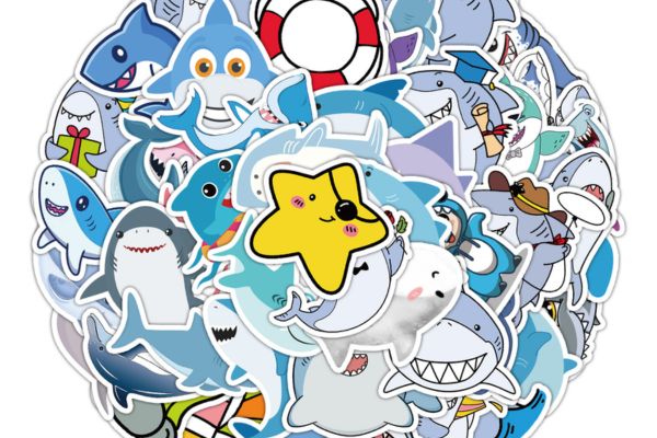 Bộ sticker cá mập đẹp, chất lượng cao