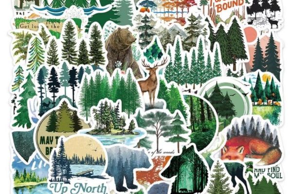 Bộ sticker cây cối đẹp, thiết kế theo yêu cầu