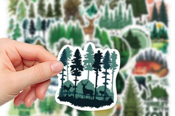 Bộ sticker cây cối đẹp, thiết kế theo yêu cầu