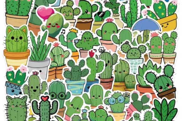 Bộ sticker cây cối đẹp, thiết kế theo yêu cầu
