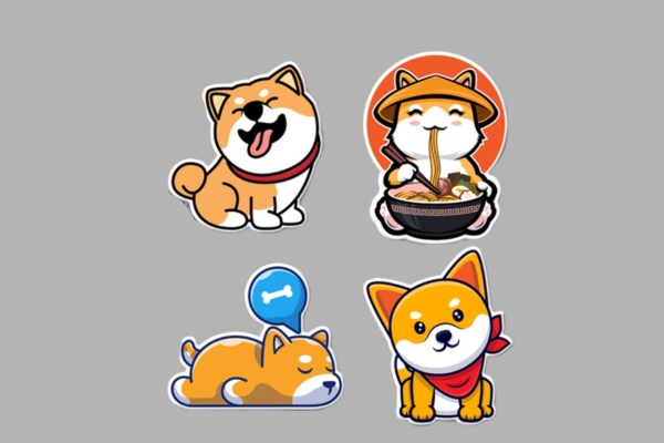Bộ sticker chó shiba đẹp mắt, đáng yêu