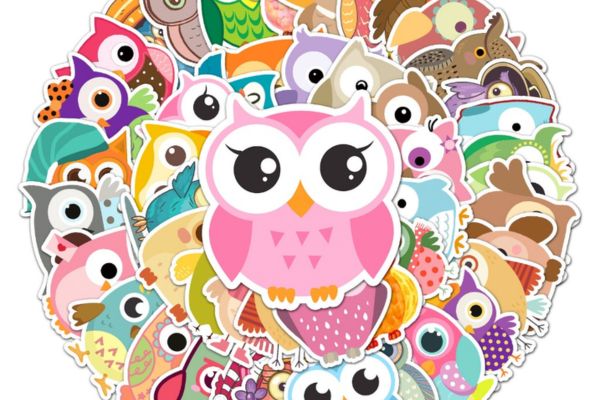 Bộ sticker hình cú mèo giá rẻ, mẫu đẹp