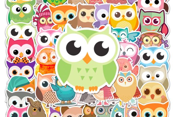 Bộ sticker hình cú mèo giá rẻ, mẫu đẹp