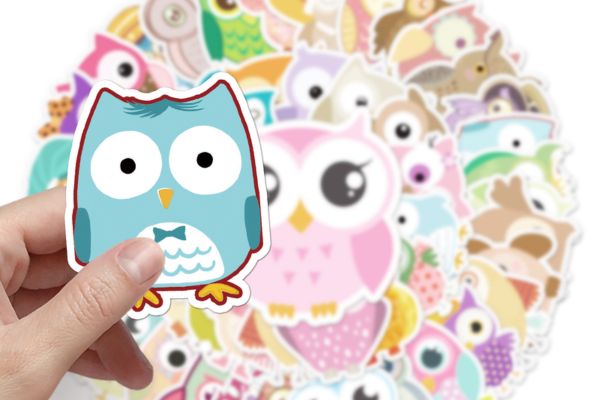 Bộ sticker hình cú mèo giá rẻ, mẫu đẹp