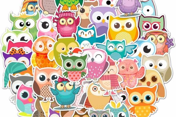 Bộ sticker hình cú mèo giá rẻ, mẫu đẹp