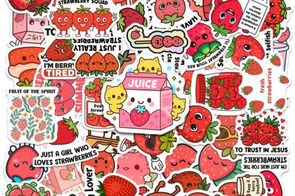 Bộ sticker dâu tây giá rẻ, mẫu đẹp tại Hà Nội