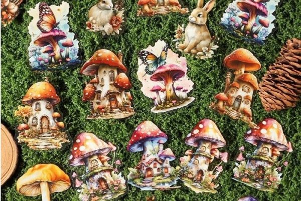In Hoa Long nhận thiết kế và in ấn Bộ Sticker Hình Nấm cao cấp