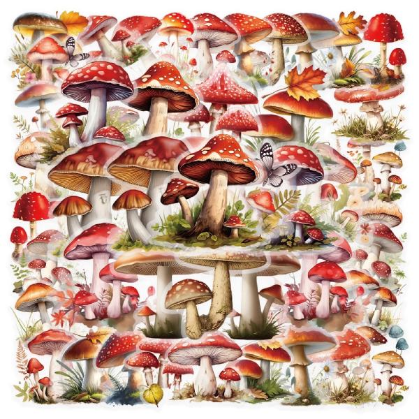 In Hoa Long nhận thiết kế và in ấn Bộ Sticker Hình Nấm chuyên nghiệp