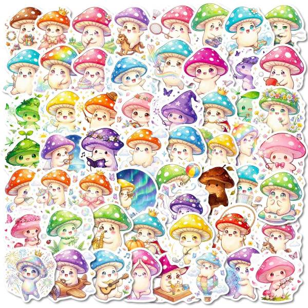 In Hoa Long nhận thiết kế và in ấn Bộ Sticker Hình Nấm dễ thương