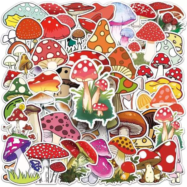 In Hoa Long nhận thiết kế và in ấn Bộ Sticker Hình Nấm giá rẻ